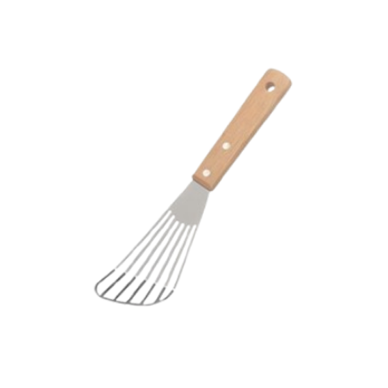 Stainless steel fish turner spatula with flexible slotted blade