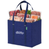 Heavy duty reusable BBQ shopping bag standing upright