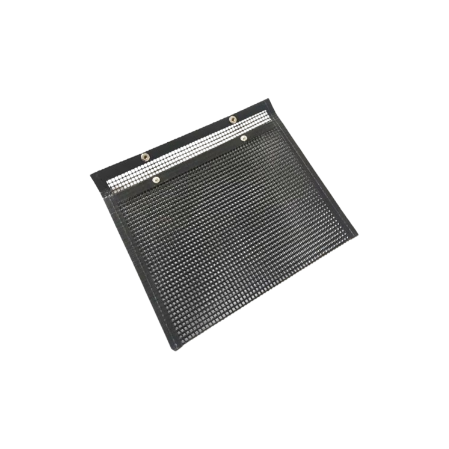 Non stick mesh grill bags used on barbecue grill