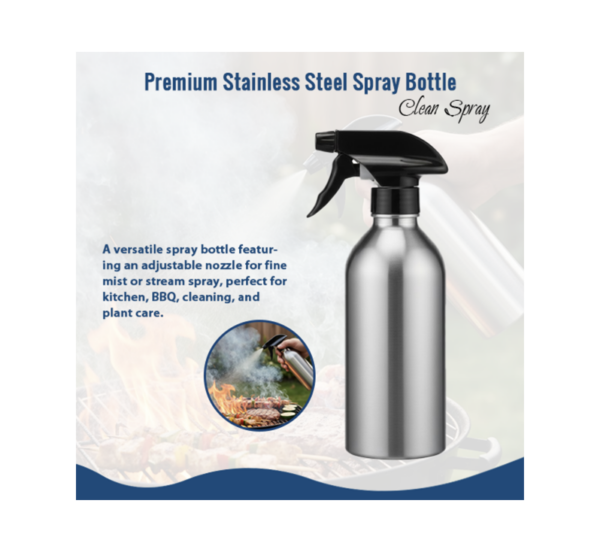 304 stainless steel trigger spray bottle with adjustable nozzle