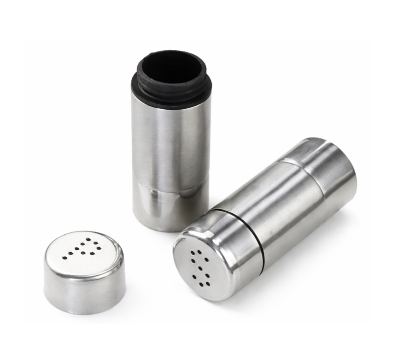 Stainless Steel Salt and Pepper Shaker set with polished finish