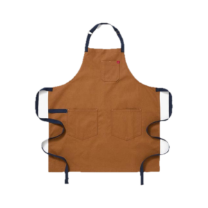 Unisex sleeveless cotton canvas apron with adjustable straps and large pockets