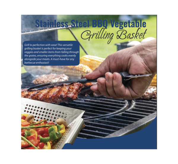 stainless steel BBQ vegetable grilling basket