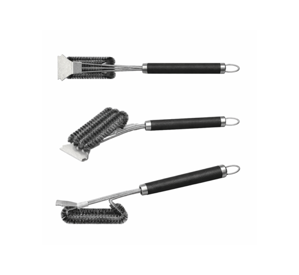18 inch stainless steel woven wire bristles grill brush and scraper