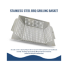 stainless steel BBQ vegetable grilling basket
