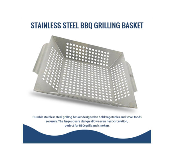 stainless steel BBQ vegetable grilling basket