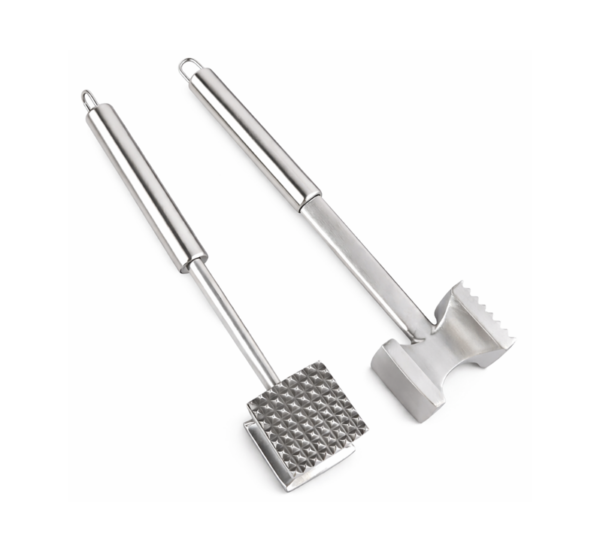 Dual-Side Meat Tenderizer Hammer with textured and flat sides