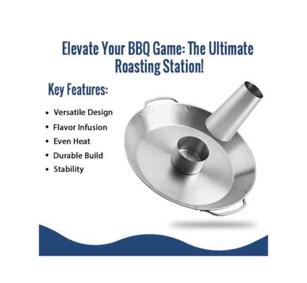 12 inch stainless steel beer can chicken holder with round base