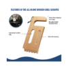 Bristle-free wooden grill scraper cleaning metal grill grates