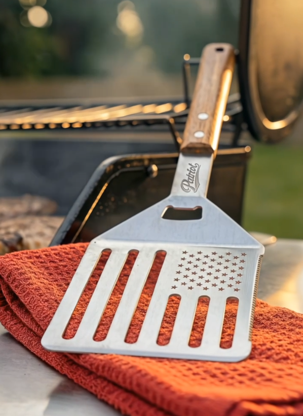 American flag patriot grill spatula stainless steel BBQ tool